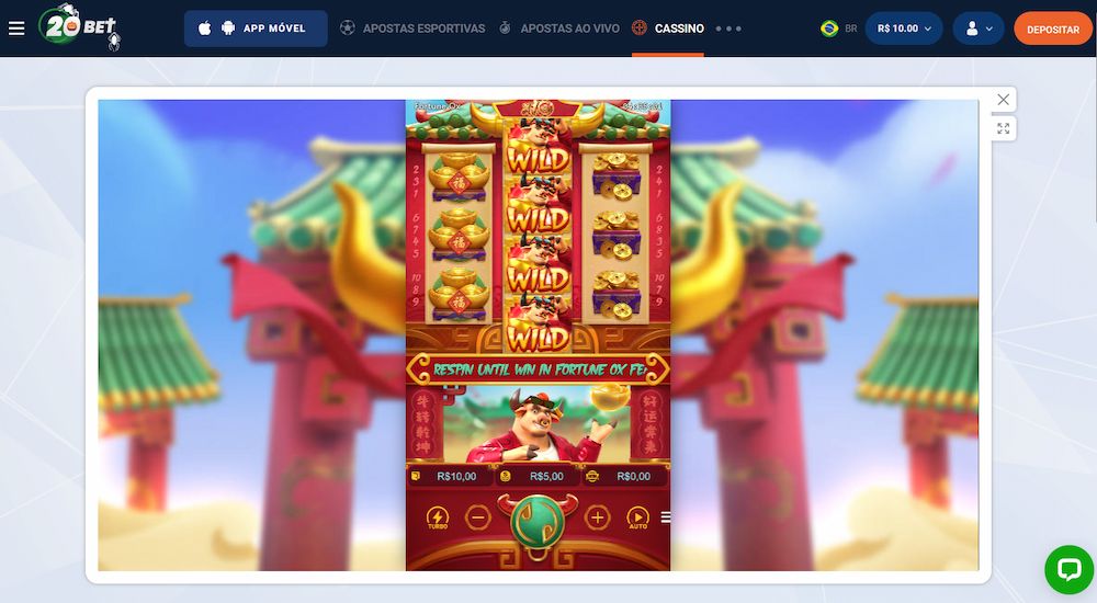 Гра Fortune Ox на офіційному сайті 20Bet.